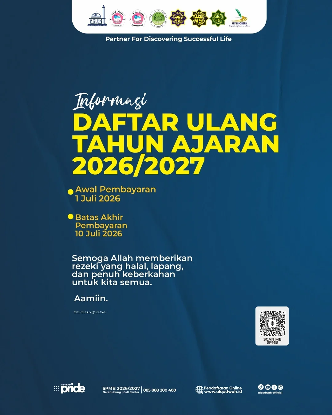 BIAYA DAFTAR ULANG TAHUN AJARAN 2026/2027